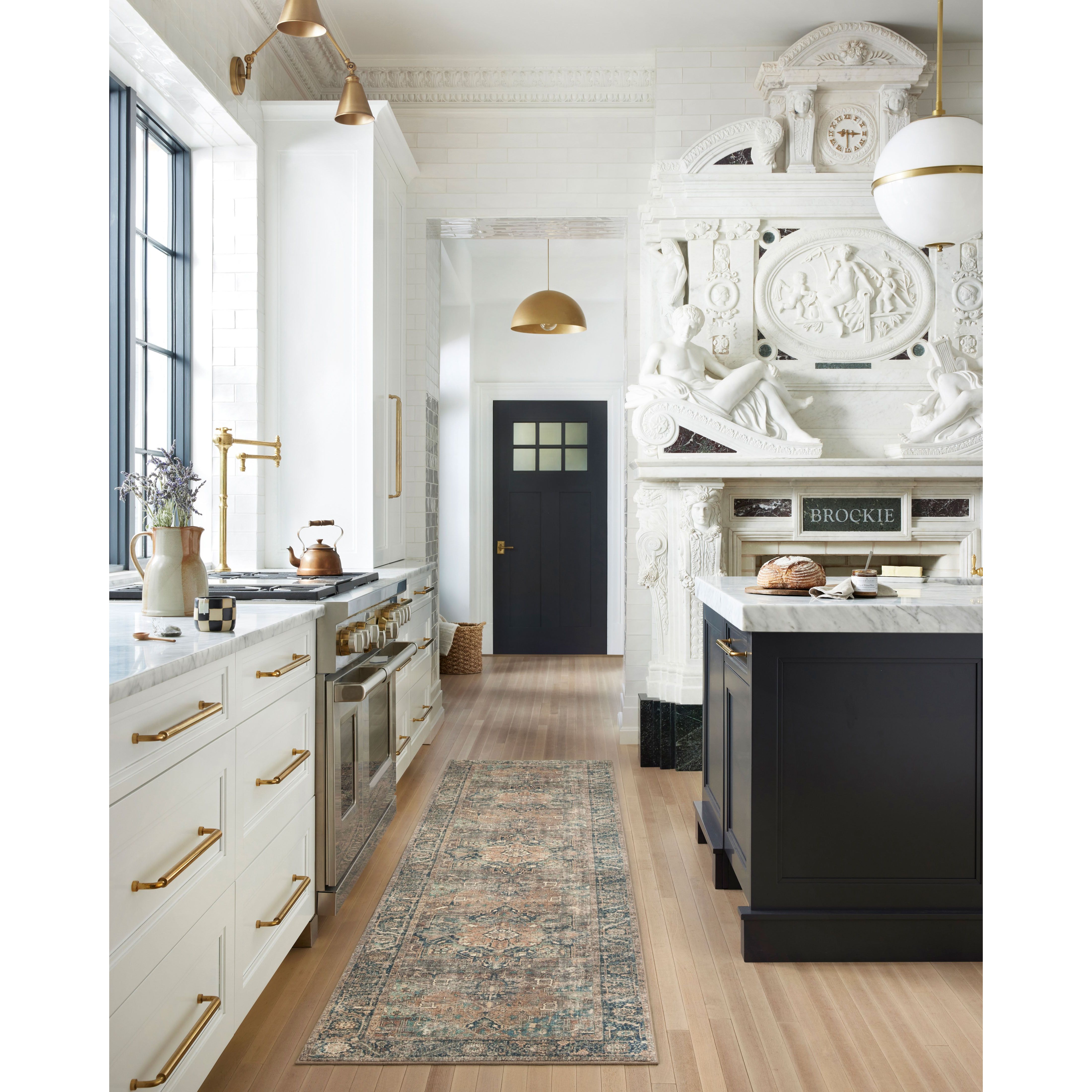 Featuring Margot Terracotta / Lagoon Rug by Loloi at Amethyst Home. Easy on the eyes, comfortable on the feet. Our first collection with CloudPile™, the Margot Collection marries the luxurious feel of a plush pile with the affordability of a printed rug. Margot features timeless and classic designs, in an incredibly plush, cloud-like texture that you can't wait to sink your feet into.Po. Amethyst Home provides interior design, new construction, custom furniture, and rugs for Los Angeles metro area