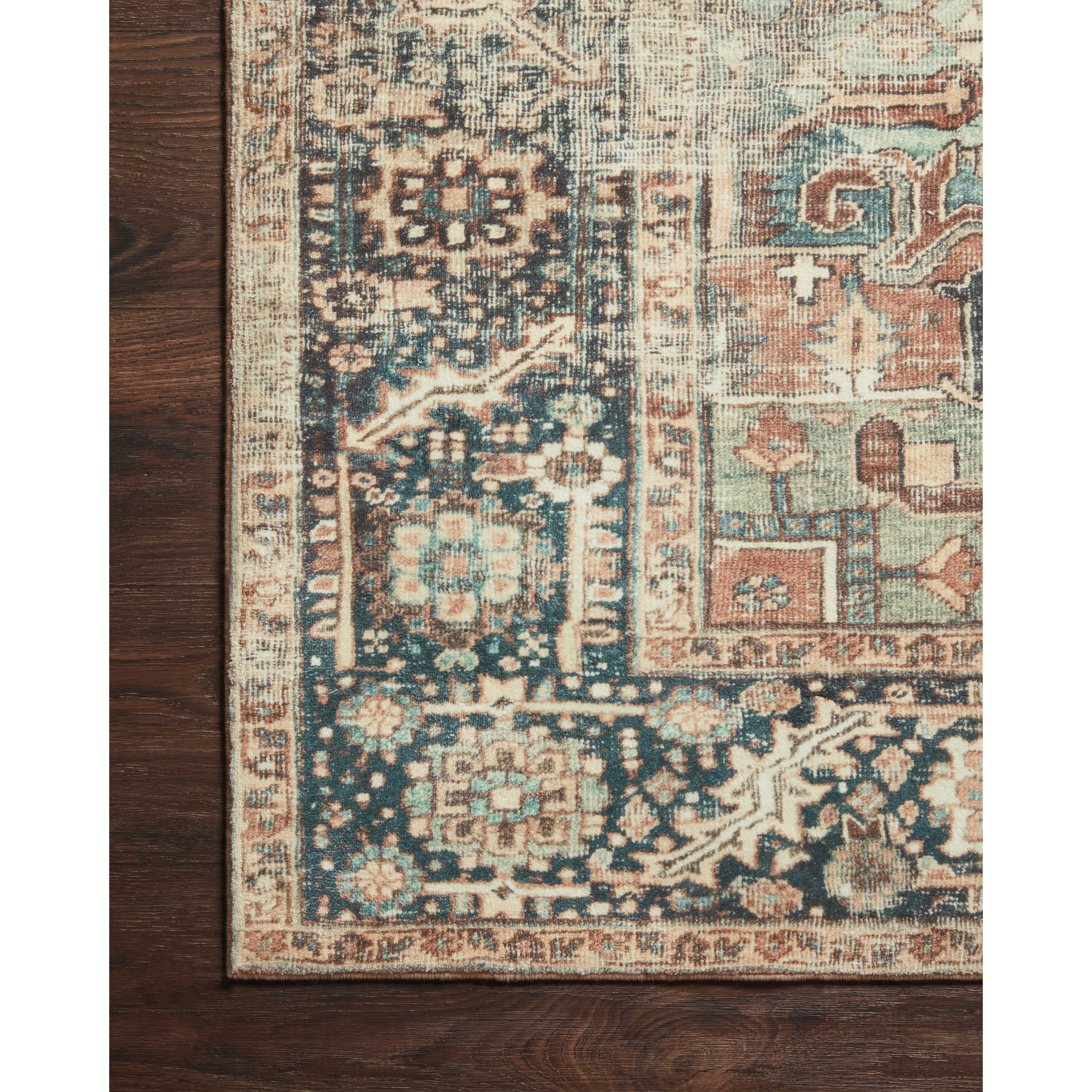 Featuring Margot Terracotta / Lagoon Rug by Loloi at Amethyst Home. Easy on the eyes, comfortable on the feet. Our first collection with CloudPile™, the Margot Collection marries the luxurious feel of a plush pile with the affordability of a printed rug. Margot features timeless and classic designs, in an incredibly plush, cloud-like texture that you can't wait to sink your feet into.Power Lo. Amethyst Home provides interior design, new construction, custom furniture, and rugs for Omaha metro area