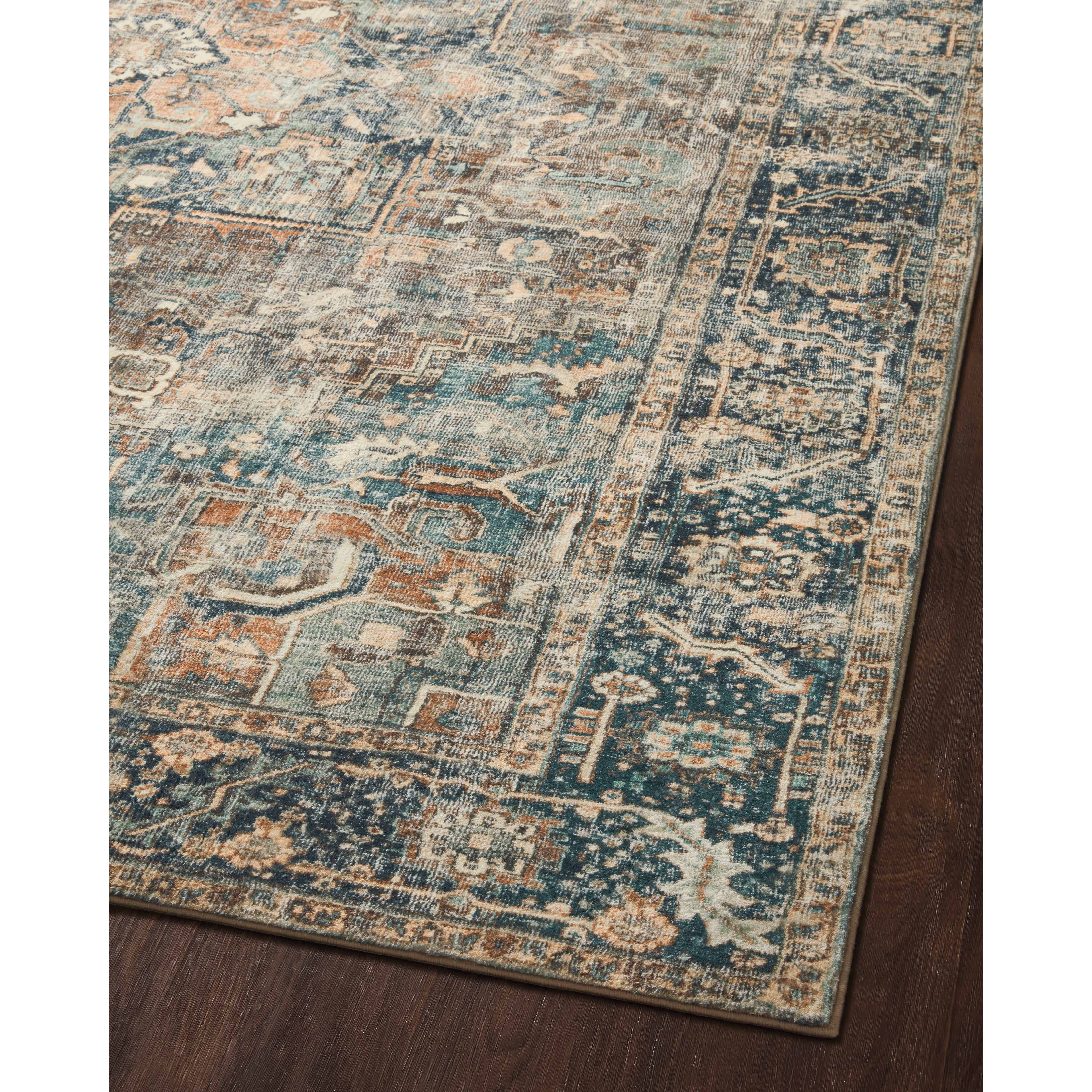 Featuring Margot Terracotta / Lagoon Rug by Loloi at Amethyst Home. Easy on the eyes, comfortable on the feet. Our first collection with CloudPile™, the Margot Collection marries the luxurious feel of a plush pile with the affordability of a printed rug. Margot features timeless and classic designs, in an incredibly plush, cloud-like texture that you can't wait to sink your feet into.Power Lo. Amethyst Home provides interior design, new construction, custom furniture, and rugs for Omaha metro area
