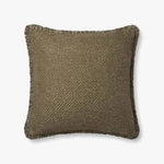 This neutral throw pillow in an earthy olive shade is framed with short, soft fringe for a hint of texture and movement. The pillow is made of cotton, polyester, and rayon and measures 22” x 22”, a standard size to style in living rooms and bedrooms.Closure:HiddenFla Amethyst Home provides interior design, new home construction design consulting, vintage area rugs, and lighting in the Park City metro area.