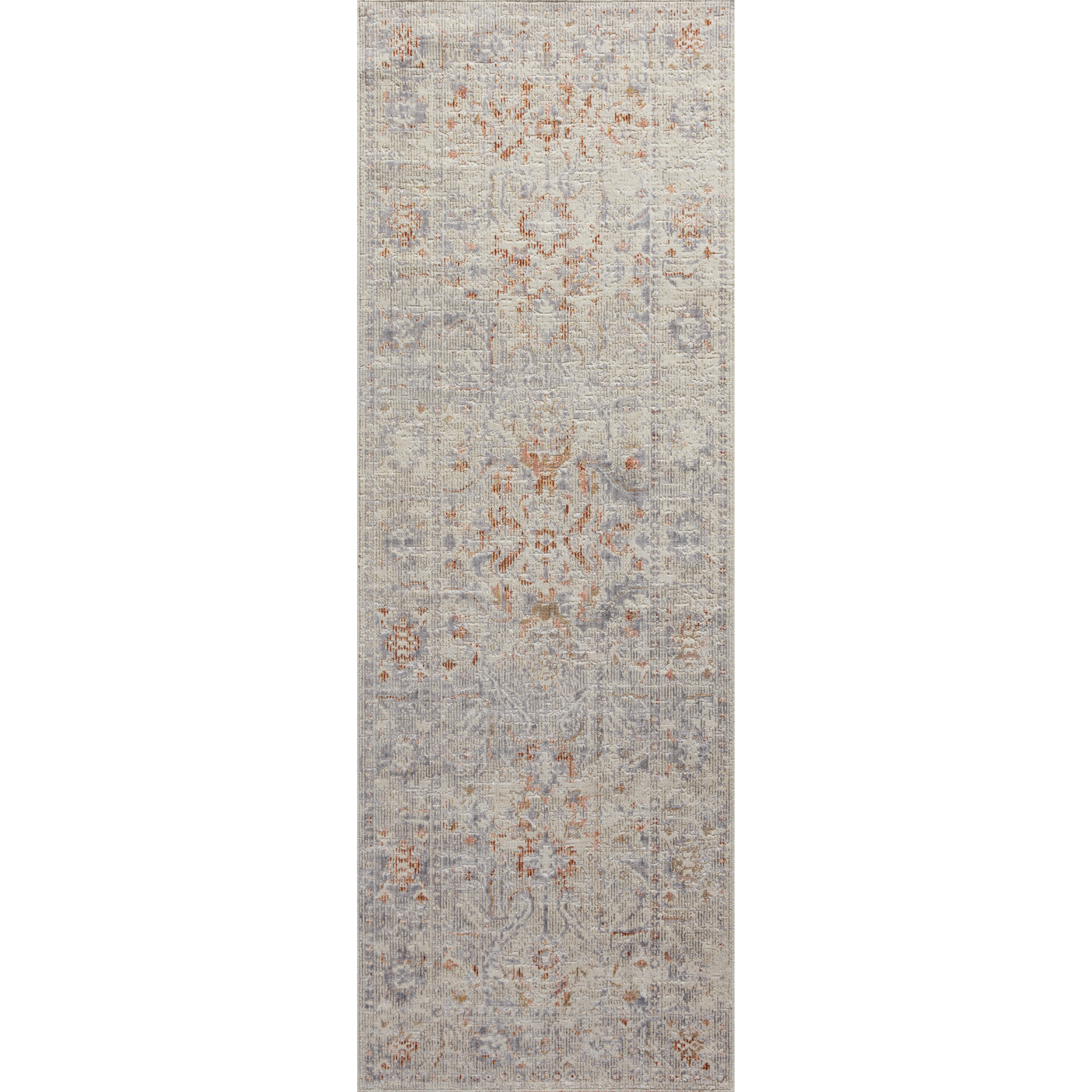 Featuring Rosemarie Chris Loves Julia x Loloi Oatmeal / Lavender ROE-05 Rug by Loloi at Amethyst Home. The Rosemarie Chris Loves Julia x Loloi Oatmeal / Lavender rug is highly durable, bold, never sheds, and soft underfoot for a cozy addition for your home. Inspired by classic vintage and antique rugs, this is a vibrant, yet classic product of collaboratio.  Amethyst Home provides interior design, new home construction design consulting, vintage area rugs, and lighting in the Calabasas metro area.