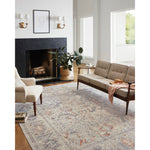 Featuring Rosemarie Chris Loves Julia x Loloi Oatmeal / Lavender ROE-05 Rug by Loloi at Amethyst Home. The Rosemarie Chris Loves Julia x Loloi Oatmeal / Lavender rug is highly durable, bold, never sheds, and soft underfoot for a cozy addition for your home. Inspired by classic vintage and antique rugs, this is a vibrant, yet classic product of collaboratio.  Amethyst Home provides interior design, new home construction design consulting, vintage area rugs, and lighting in the San Diego metro area.