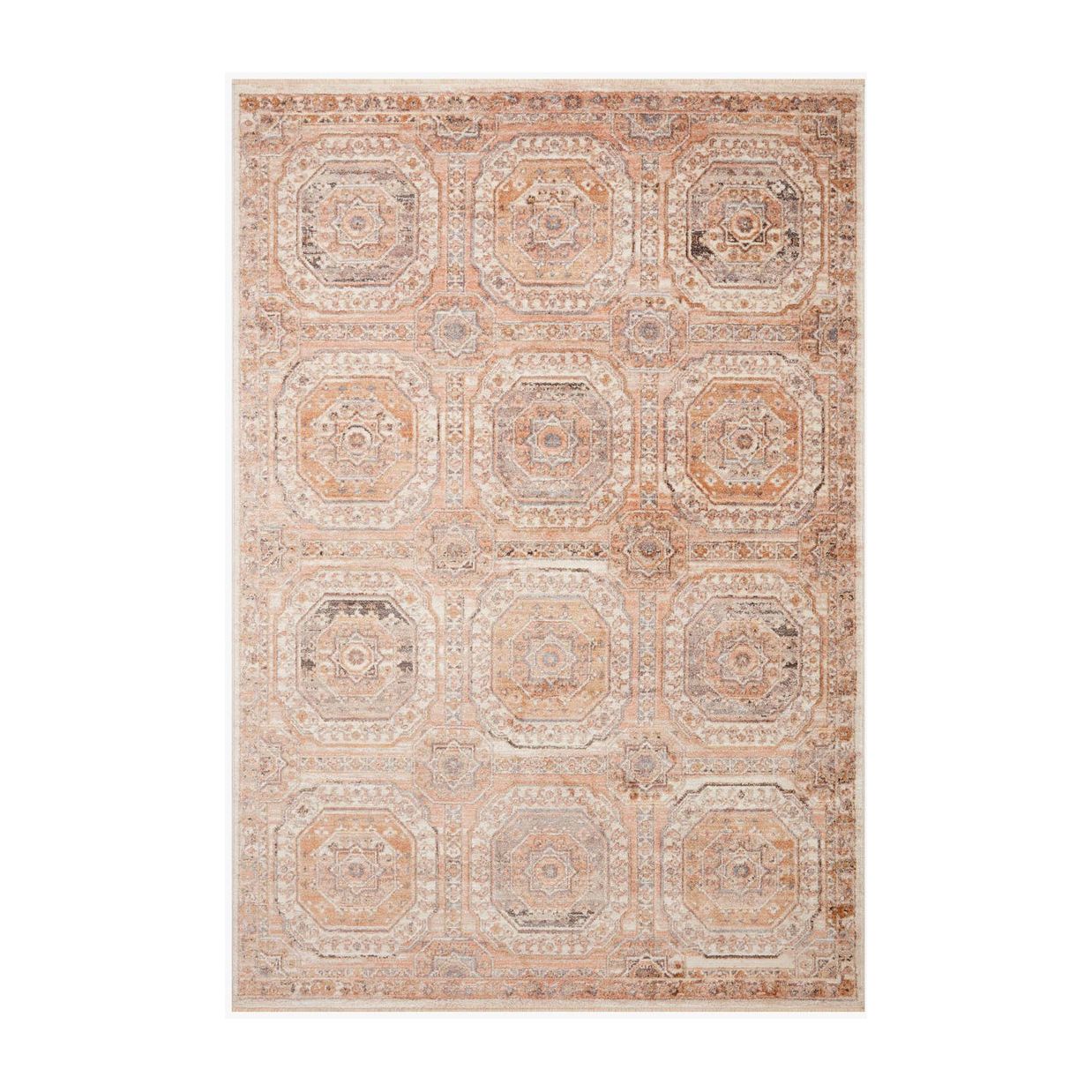 The Sonnet Collection is a versatile area rug with traditional motifs that appear to float and fade from the surface, the result of a new power-loomed construction that combines yarns of different textures. The rug is made of space-dyed polypropylene and polyester for a gradient range of colors that shift with the light. Amethyst Home provides interior design, new home construction design consulting, vintage area rugs, and lighting in the Portland metro area.