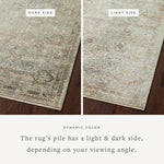 The Sonnet Collection is a versatile area rug with traditional motifs that appear to float and fade from the surface, the result of a new power-loomed construction that combines yarns of different textures. The rug is made of space-dyed polypropylene and polyester for a gradient range of colors that shift with the light. Amethyst Home provides interior design, new home construction design consulting, vintage area rugs, and lighting in the Omaha metro area.