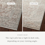Featuring Sonnet Silver / Natural Rug by Loloi at Amethyst Home. The Sonnet Collection is a versatile area rug with traditional motifs that appear to float and fade from the surface, the result of a new power-loomed construction that combines yarns of different textures. The rug is made of space-dyed polypropylene and polyester for a gradient range of colors th. Amethyst Home provides interior design, new home construction design consulting, vintage area rugs, and lighting in the Tampa metro area.
