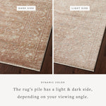 The Sonnet Collection is a versatile area rug with traditional motifs that appear to float and fade from the surface, the result of a new power-loomed construction that combines yarns of different textures. The rug is made of space-dyed polypropylene and polyester for a gradient range of colors that shift with the light. Amethyst Home provides interior design, new home construction design consulting, vintage area rugs, and lighting in the Scottsdale metro area.