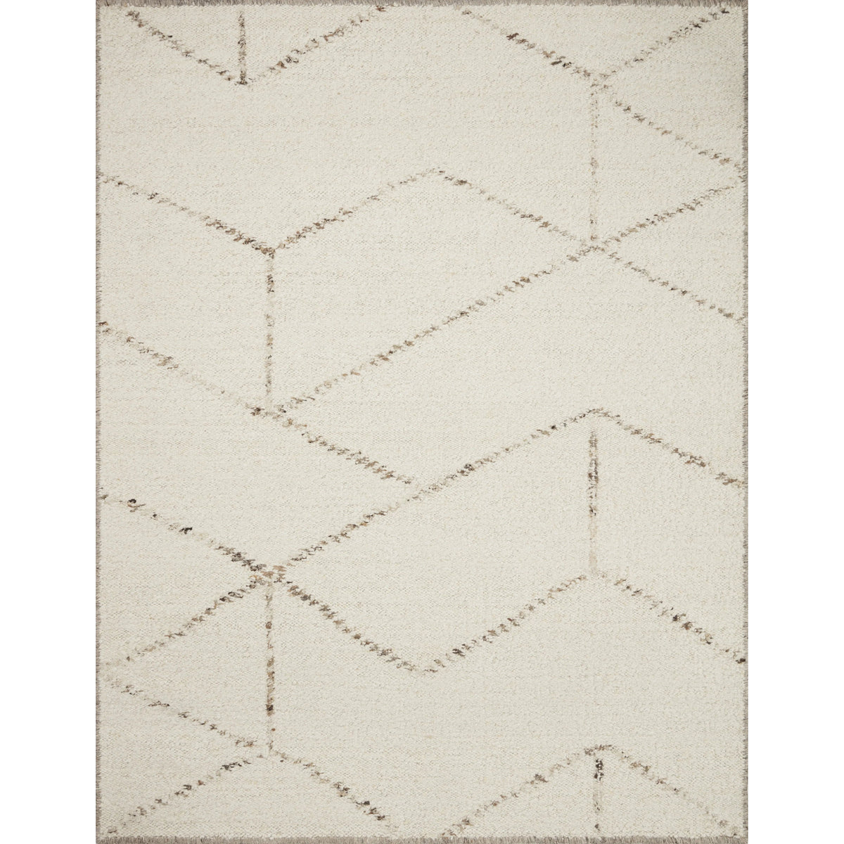 Tapis noué à la main Wylder ivoire/écorce