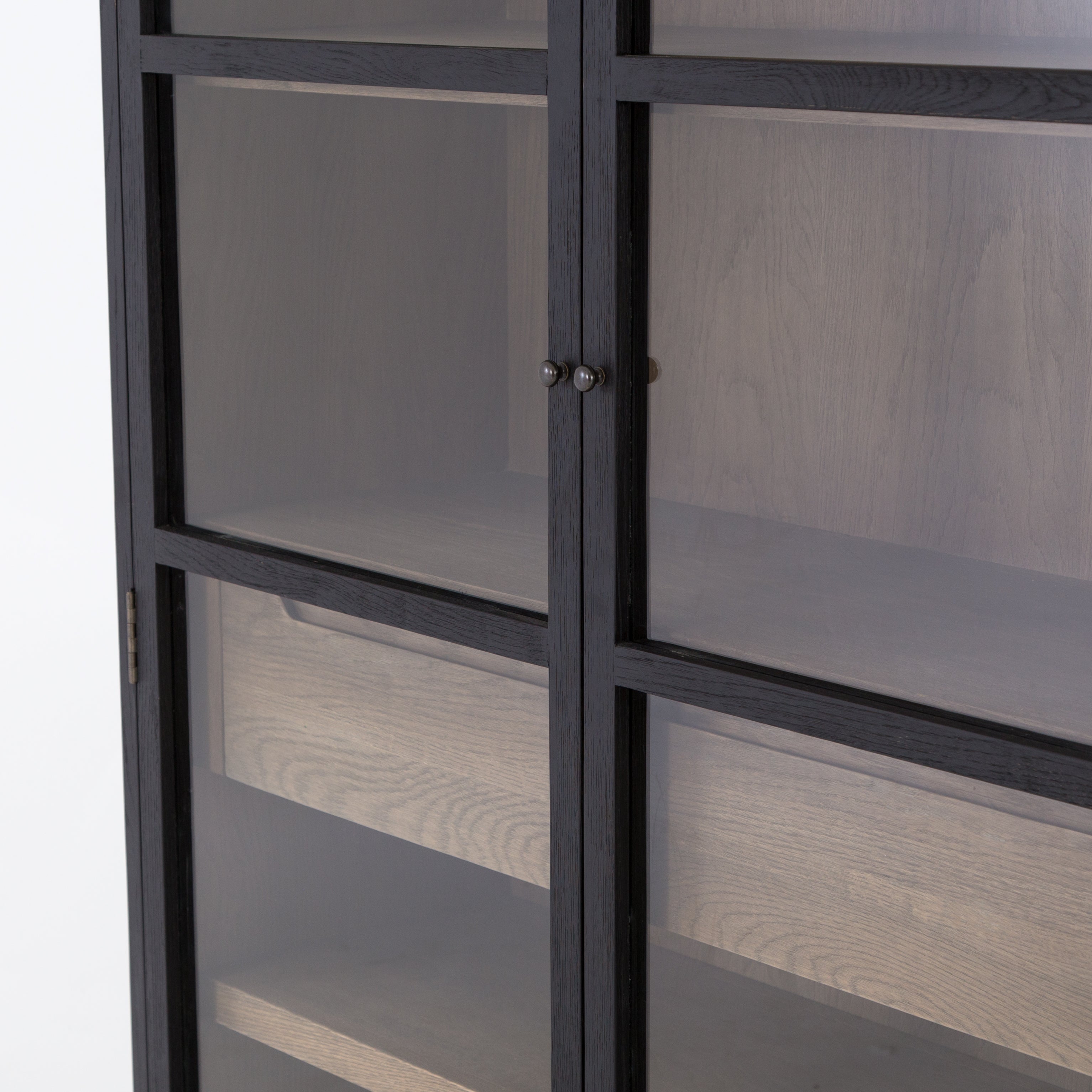 Featuring Millie Cabinet by Four Hands at Amethyst Home. The Millie Drifted Black/Oak Cabinet has shelves and interior drawers, making this a functional and beautiful piece to showcase your favorite China set or stow away your polished silverware. 
Overall Dimensions: 47.50"W x 18"L x 83"H
Colors: Drifted Oak Solid, Drifted Black, Drifted Matte Black Veneer, .  Amethyst Home provides interior design, new home construction design consulting, vintage area rugs, and lighting in the Austin metro area.