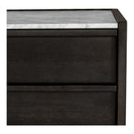 We love the white marble top of this Ashcroft Nightstand. With two soft-close drawers, this is a sophisticated and functional piece to add to your bedroom.   Size: 26.5"W x 19"D x 18"H Material: Acacia Veneer, White Marble Top, MDF