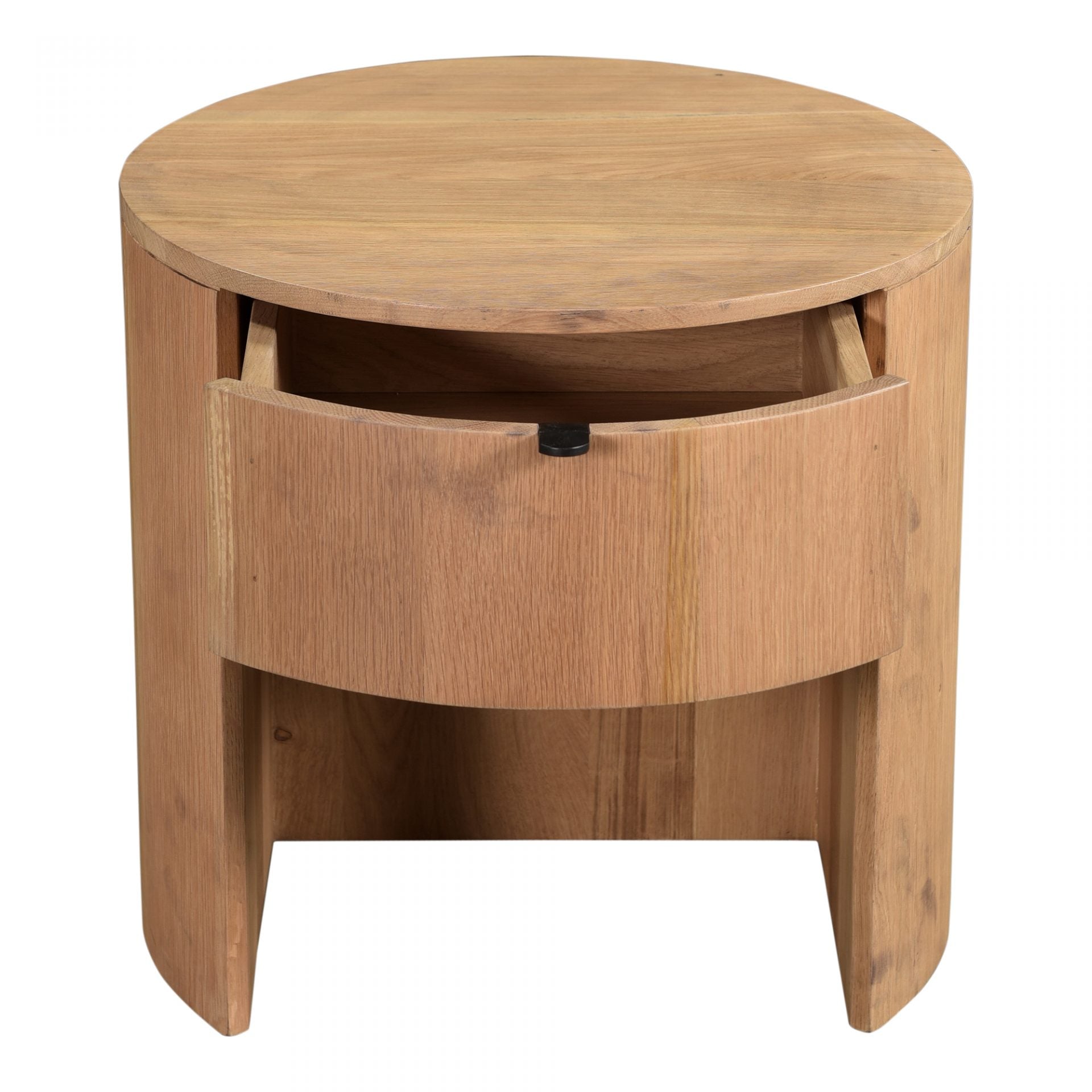 Made from solid oak and a natural finish, the Theo Nightsand gives us all the natural, earthy vibes. The drawer makes this an extremely function, contemporary piece to add to your room.   Size: 19"W x 19"D x 18.5"H Material: Solid Oak