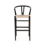 Featuring Muestra Counter + Bar Stool - Black Teak by Four Hands at Amethyst Home. Modern curves redefine the classic wishbone-style of this Muestra Black Teak Counter + Bar Stool. Vintage white all-weather wicker is woven for a dose of fresh texture within weathered grey teak framing. Cover or store indoors during inclement weather and when not in use.
Cou. Amethyst Home provides interior design, new home construction design consulting, vintage area rugs, and lighting in the Park City metro area.