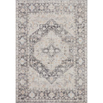 Featuring Monroe Charcoal / Multi Rug by Loloi at Amethyst Home. Inspired by antique Turkish Oushak carpets with large-scale motifs, the Monroe Charcoal / Multi Rug modernizes the traditional design in neutral palettes, many of which have black details that anchor the rug in the room. Monroe is power-loomed of 100% polypropylene for easy care and reliable durability. Made in Turk. Amethyst Home provides interior design, new construction, custom furniture, and area rugs in the Charlotte metro area.