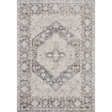 Featuring Monroe Charcoal / Multi Rug by Loloi at Amethyst Home. Inspired by antique Turkish Oushak carpets with large-scale motifs, the Monroe Charcoal / Multi Rug modernizes the traditional design in neutral palettes, many of which have black details that anchor the rug in the room. Monroe is power-loomed of 100% polypropylene for easy care and reliable durability. Made in Turk. Amethyst Home provides interior design, new construction, custom furniture, and area rugs in the Charlotte metro area.