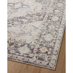 Featuring Monroe Charcoal / Multi Rug by Loloi at Amethyst Home. Inspired by antique Turkish Oushak carpets with large-scale motifs, the Monroe Charcoal / Multi Rug modernizes the traditional design in neutral palettes, many of which have black details that anchor the rug in the room. Monroe is power-loomed of 100% polypropylene for easy care and reliable durability. Made in Turk. Amethyst Home provides interior design, new construction, custom furniture, and area rugs in the Nashville metro area.