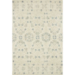Norabel Ivory/Grey Rug - Amethyst Home Hooked of 100% wool pile by skilled artisans in India, the Norabel Collection feels naturally soft underfoot. Norabel features designs that balance botanical motifs in delicate, variegated colors that resonate for today's home.