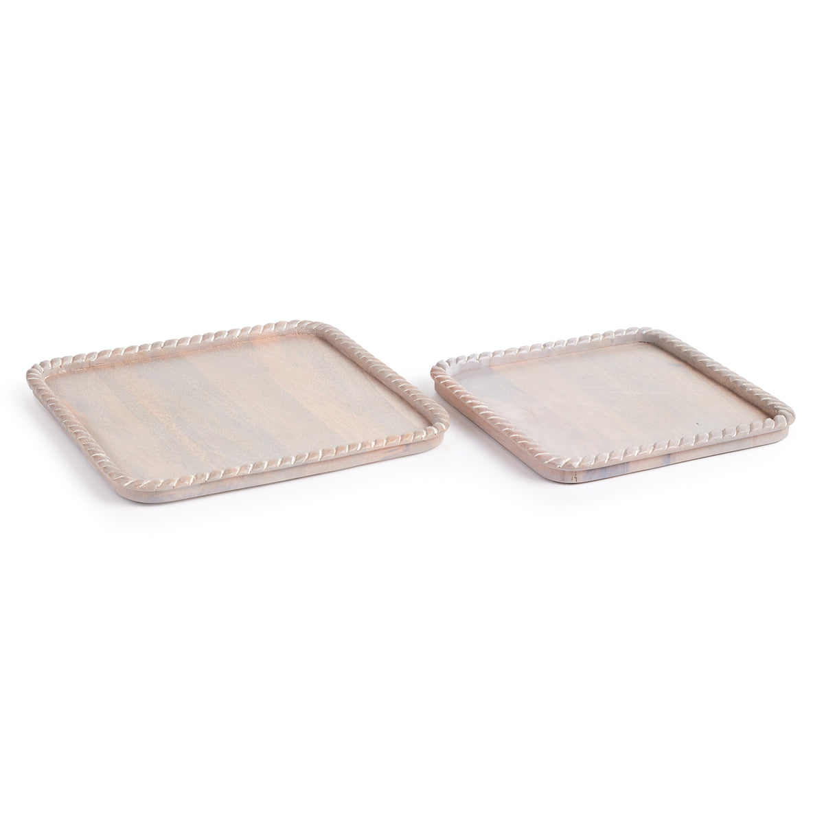 Plateaux carrés Langley, ensemble de 2 | prêt pour l'expédition!