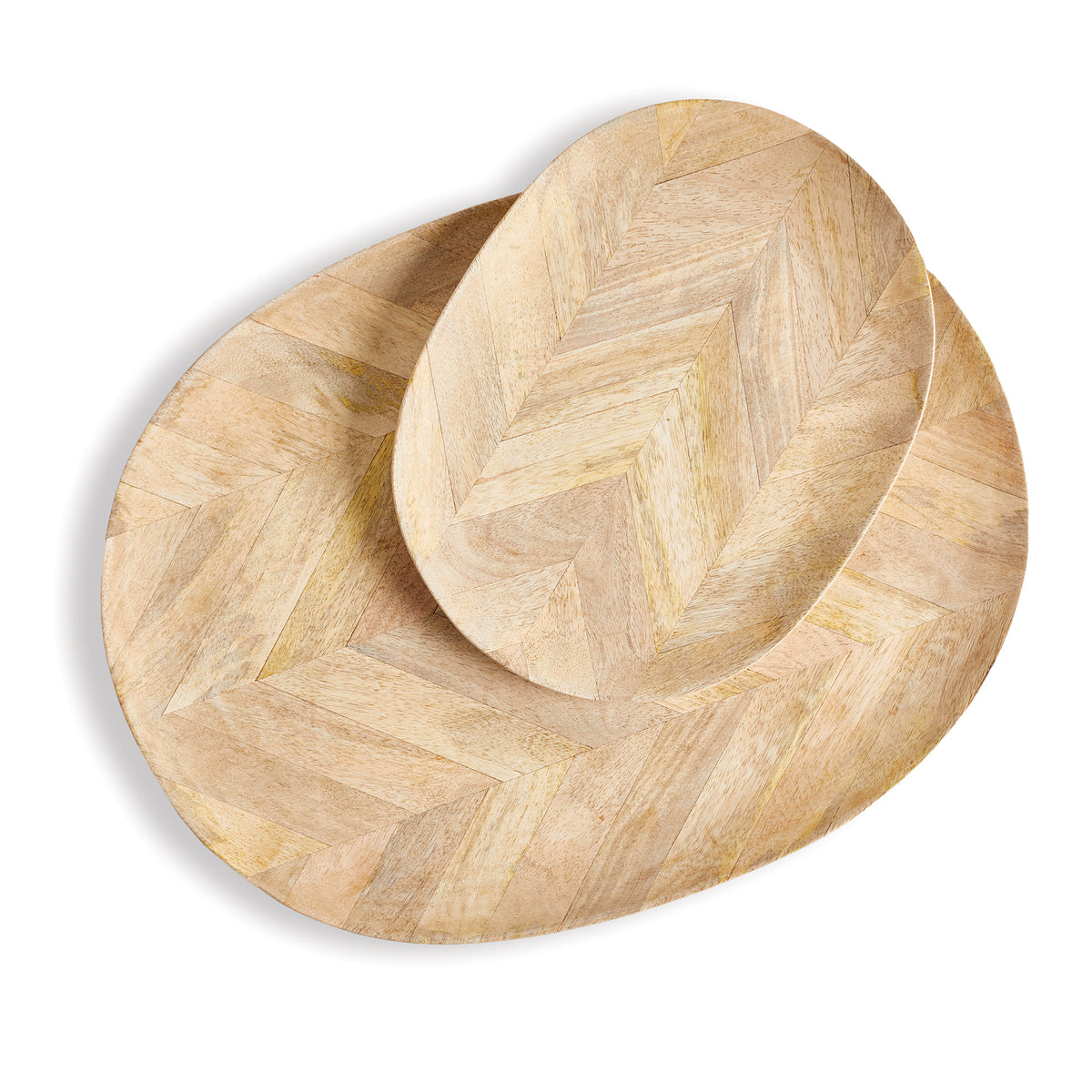 Marquetry Oval Trays, Set Of 2 | please contact us for ETA!