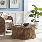Our search for five-star, hotel-quality rattan led us to develop Normandy. With a finish that is a beautiful blend of gray and brown, something we call "Nature's Gray", this round coffee table is as useful as it is beautiful. Amethyst Home provides interior design, new construction, custom furniture, and area rugs in the Tampa metro area.