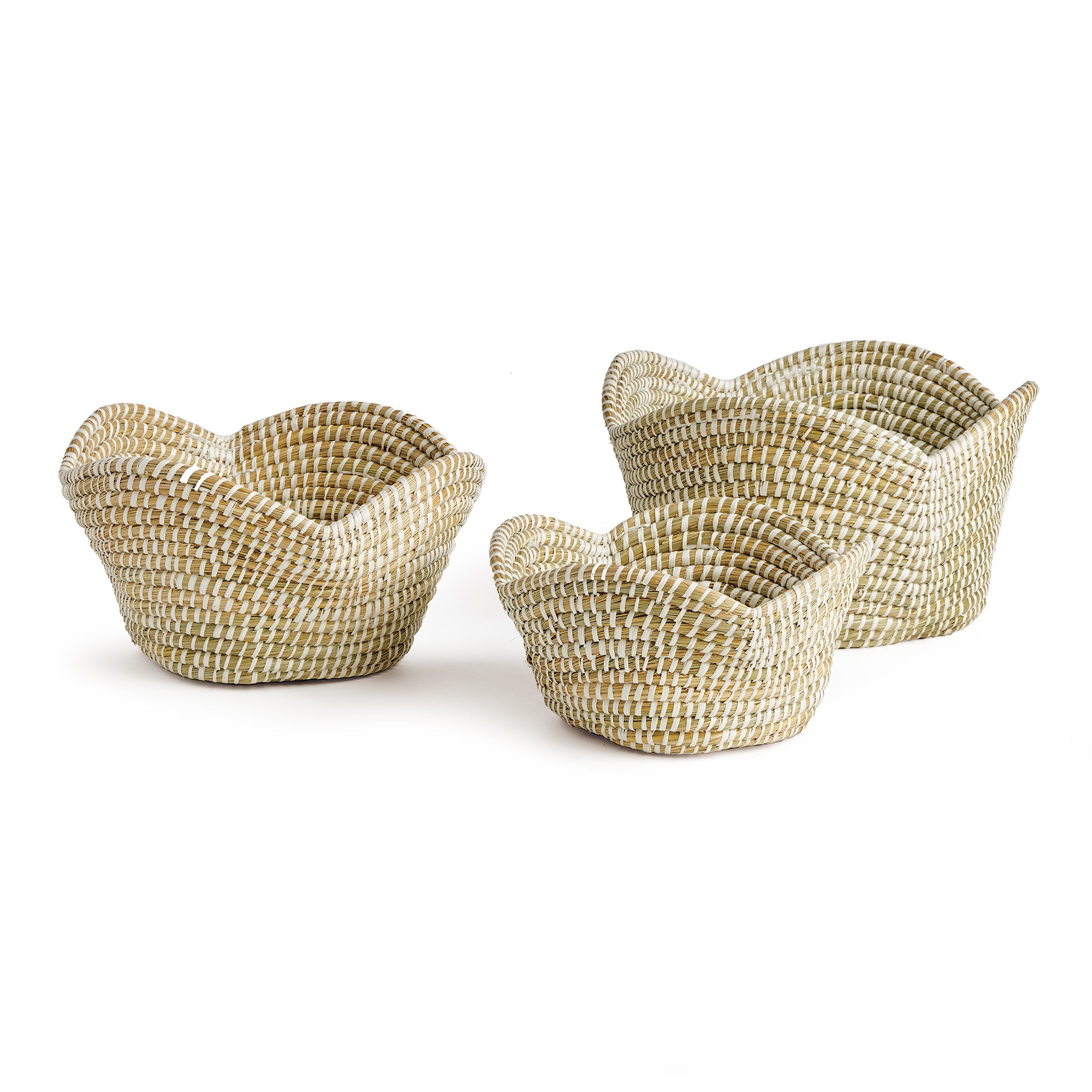 These well-scaled all natural baskets are hand-woven by skilled artisans using sustainable materials. With sculpted petal-like rims, they are just perfect for creating that spa-inspired look for home or office. Amethyst Home provides interior design, new construction, custom furniture, and area rugs in the Portland metro area.
