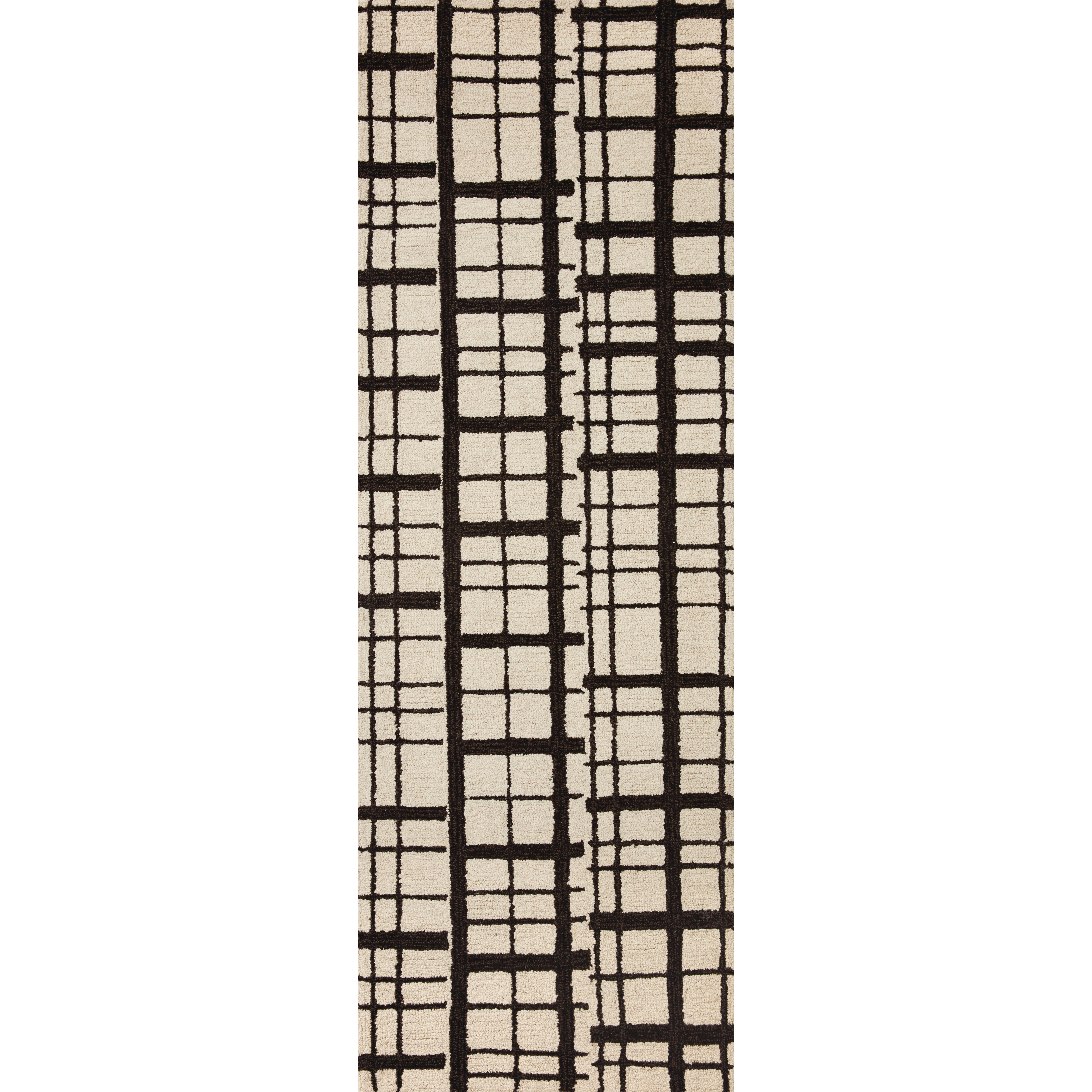 Hand-tufted of wool and jute pile, the Polly POL-02 CJ Black / Ivory rug for Chris Loves Julia x Loloi brings a fresh take on modern yet classic designs. With striking gridded designs toned down by a neutral color palette, Polly is a timeless choice for any room. Amethyst Home provides interior design, new construction, custom furniture, and rugs for the New York metro area.