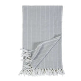 Soft and relaxed, the Henley is heavyweight cotton with a finely hand loomed texture and a thin interwoven stripe pattern. It creates a clean and casual look for your bedroom.  Made of 100% heavyweight cotton, featuring shell-button closures. Amethyst Home provides interior design, new home construction design consulting, vintage area rugs, and lighting in the Boston metro area.