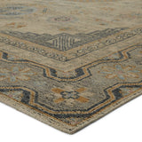 The Rhapsody Delpha Area Rug by Jaipur Living, or RHA05, boasts a beautiful medallion motif with a tile-like, decorative border detail. The light ivory tone is accented with rich green-blue, ochre, and sky blue hues. This durable wool hand knotted rug is perfect for the living room or other high traffic areas. 