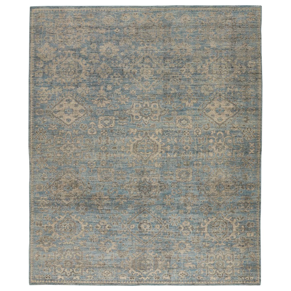 The Rhapsody Faena Area Rug by Jaipur Living, or RHA07, is a beautifully hand-knotted rug. The light blue, cream, and gray palette grounds transitional spaces with grace and a touch of romantic style. This rug is perfect for a living room, entryway, or other high traffic areas. 