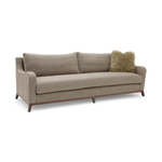 A Verellen classic, the June Sofa Family features:  Spring down seat construction Boxed style back pillows Loose bench style seat cushion Knife edge toss pillows 5 1/2″ H wood base