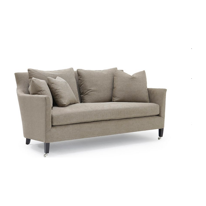 A Verellen best-seller, the Victor Sofa is made with a sustainably harvested hardwood frame and 8-way hand-tied seat construction. Each sofa comes standard with:  • Spring Down Seat Construction • Notch Bottom Back Pillows • Knife Edge Toss • Double Needle • Slipcovered and Upholstered Available • Optional Nail Head Selection Around Base of Upholstery Only • Standard Decorative Nickel Caster with Front Foot Caps