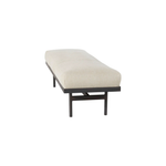 The Lincoln bench is an Amethyst favorite, crafted to perfection with a metal base and your choice of fabric.  Overall dimensions  60"w 18"d 17"h