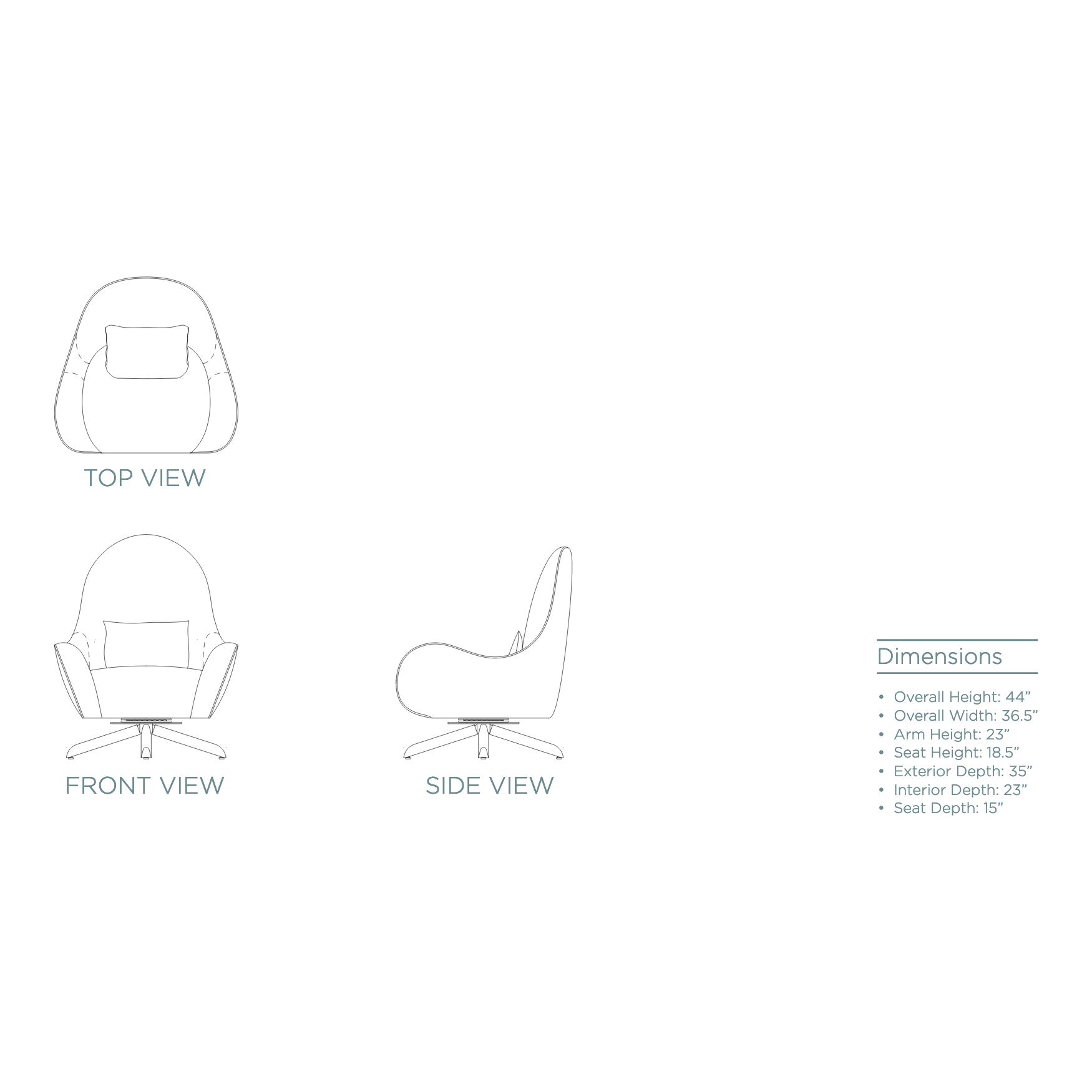 Designed for comfort and style, the Lutz Swivel Wing Occasional Chair from Verellen is bench-crafted with a sustainably harvested hardwood frame. It comes standard with:  Foam down tight seat cushion Standard welt on outside Double needle stitch detail Swivel pedestal