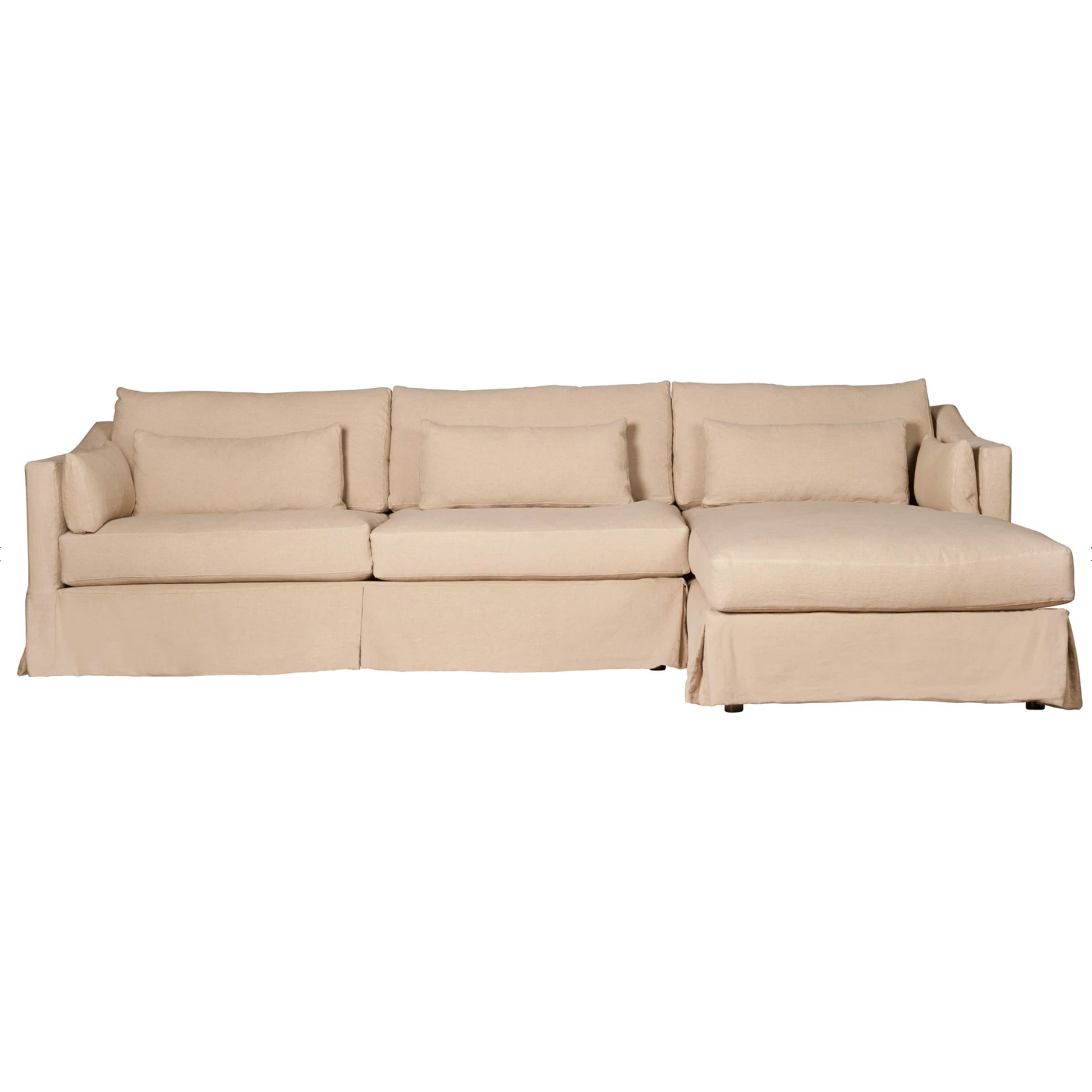 An Amethyst favorite, available slip covered or upholstered.  125"w 70"d 31"h