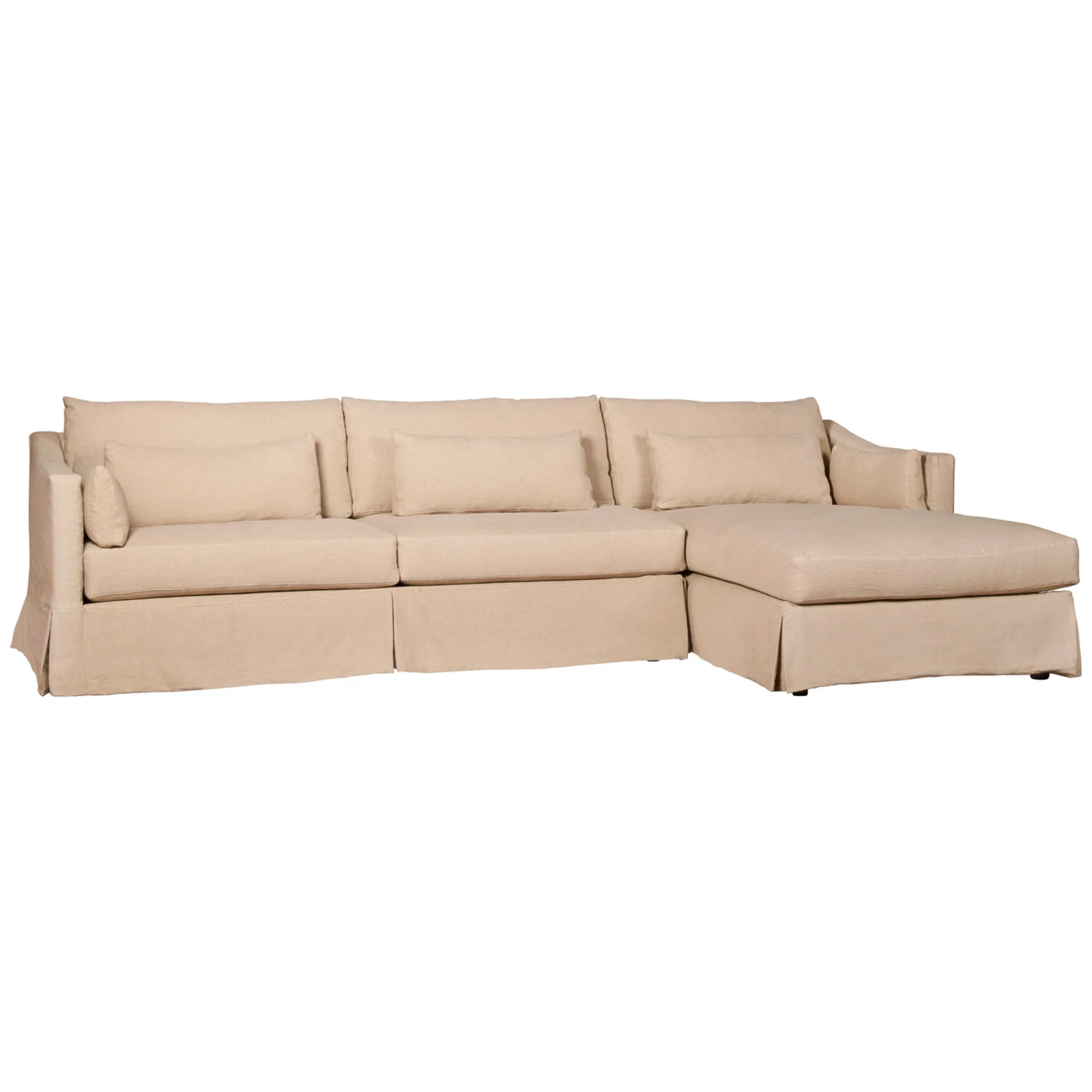 An Amethyst favorite, available slip covered or upholstered.  125"w 70"d 31"h