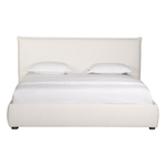 The Recharge King Bed is made of creamy boucle, giving us all the textured feels. The padded sides and headboard bring a sense of calm and comfort to any bedroom Size: 35"w x 20"d x 16"h Materials: Iron