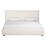 The Recharge King Bed is made of creamy boucle, giving us all the textured feels. The padded sides and headboard bring a sense of calm and comfort to any bedroom Size: 35"w x 20"d x 16"h Materials: Iron