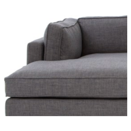 Flexible style, luxurious comfort and family-friendly upholstery. Clean, simple lines and a black iron base keep things casual and chic. Amethyst Home provides interior design, new home construction design consulting, vintage area rugs, and lighting in the Portland metro area.