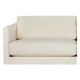 The Benedict Upholstered Sofa Family by Cisco Brothers is a modern design with clean lines and sleek metal legs in black rust. It has a fresh and functional aesthetic with no-sag support. As a small scale sofa, its ideal for apartment living and suitable for any occasion. Amethyst Home provides interior design, new home construction design consulting, vintage area rugs, and lighting in the Salt Lake City metro area.