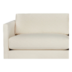 The Benedict Upholstered Sofa Family - Essentials by Cisco Brothers is a modern design with clean lines and sleek metal legs in black rust. It has a fresh and functional aesthetic with no-sag support. As a small scale sofa, its ideal for apartment living and suitable for any occasion. Amethyst Home provides interior design, new home construction design consulting, vintage area rugs, and lighting in the Miami metro area.