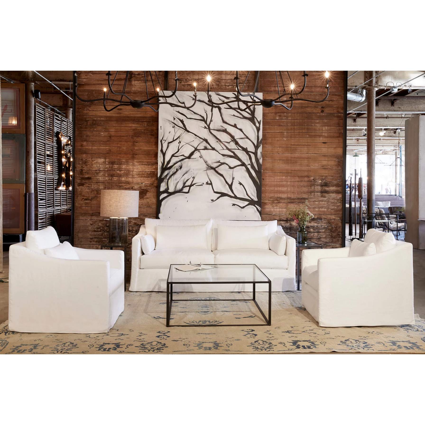 Soft as a cloud, the Rebecca Deluxe 84" Sofa - Essentials by Cisco Brothers is the perfect piece to complete your living room. It’s base is a FSC certified Maple hardwood frame. This sofa has a luxurious feather cloud fill with a foam core, bringing relaxation and ease into your home. Amethyst Home provides interior design, new home construction design consulting, vintage area rugs, and lighting in the Calabasas metro area.