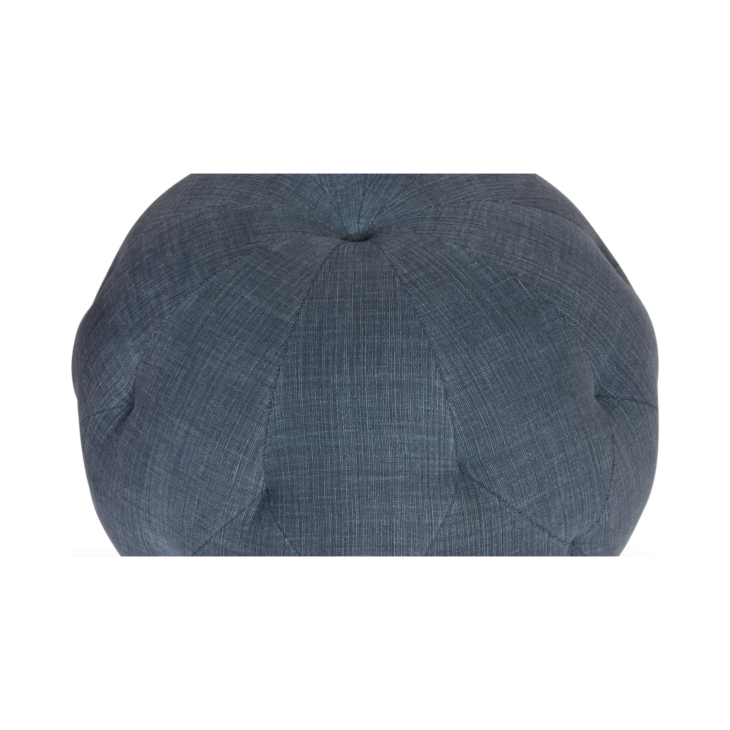 We love the stitching detail on this Pouf 20" Ottoman by Cisco Brothers. Place in your den, living room, or other entertainment area of your home and keep for years to come! Photographed in Bengal Pin Strip Indigo and Anvil Stone. Amethyst Home provides interior design, new home construction design consulting, vintage area rugs, and lighting in the Miami metro area.