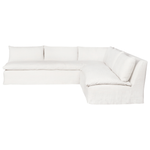 Featuring Laguna 2 Piece Sectional by Cisco Brothers at Amethyst Home. A casual, slipcovered chunky linen sectional by Cisco Brothers, the Laguna 2pc Sectional is the ultimate in casual luxury.  A down-filled seat cushion is supported by springs in a gentle, resting position.  Pair with a one-of-a-kind statement rug for a signature look. Shown in Otis Whit.  Amethyst Home provides interior design, new home construction design consulting, vintage area rugs, and lighting in the Calabasas metro area.