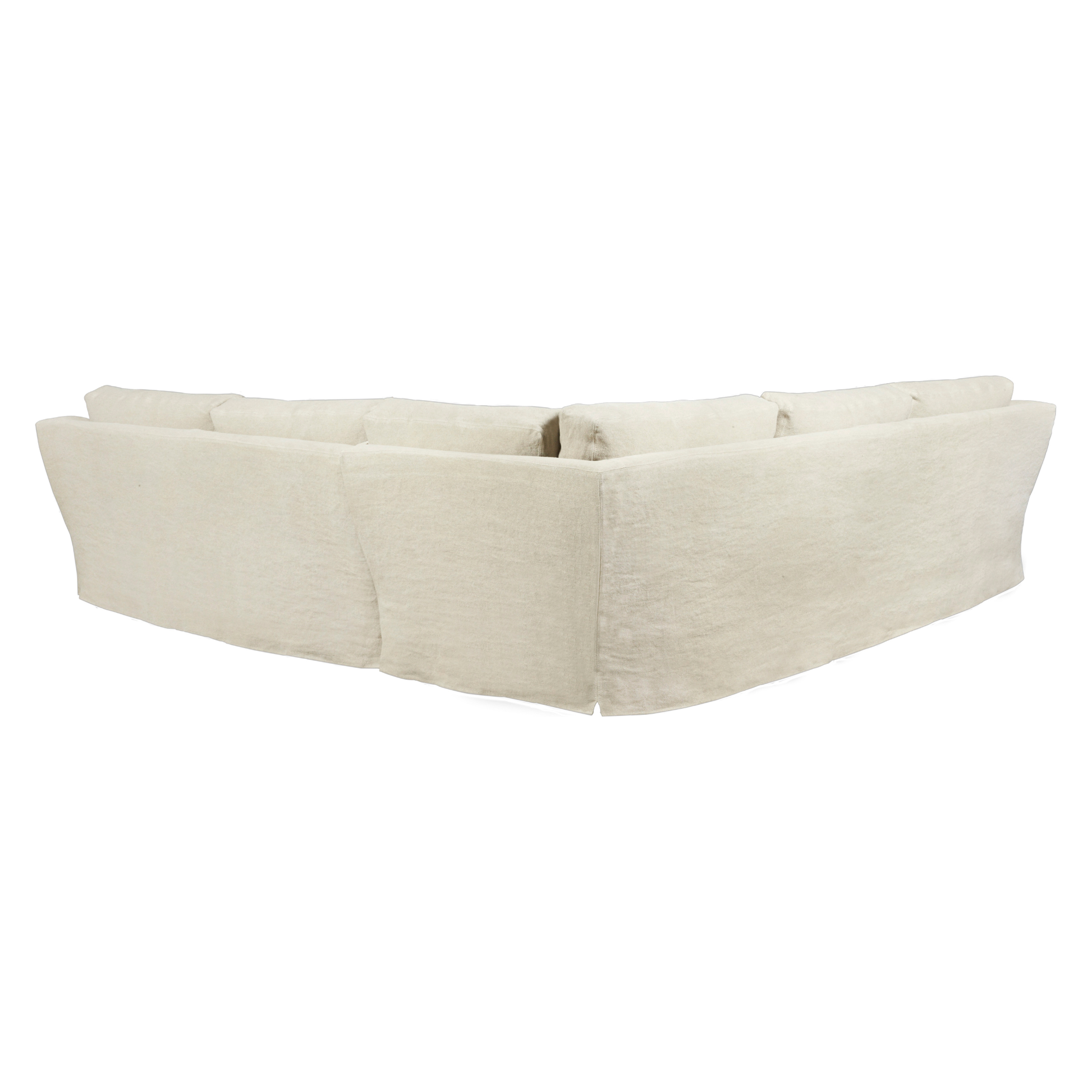 Hayden Deluxe 2 Arm Slipcovered Sectional - Amethyst Home