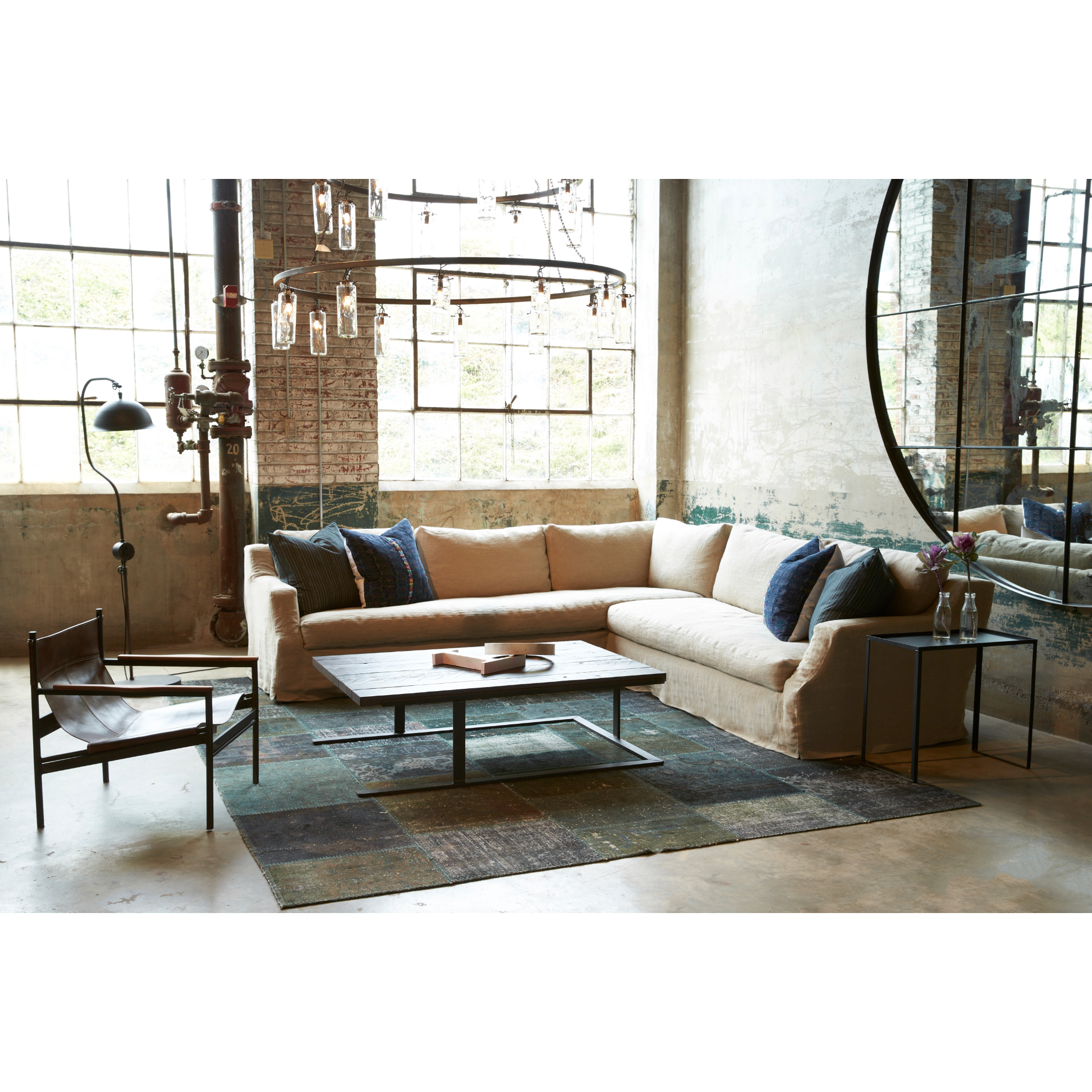Hayden Deluxe 2 Arm Slipcovered Sectional - Amethyst Home