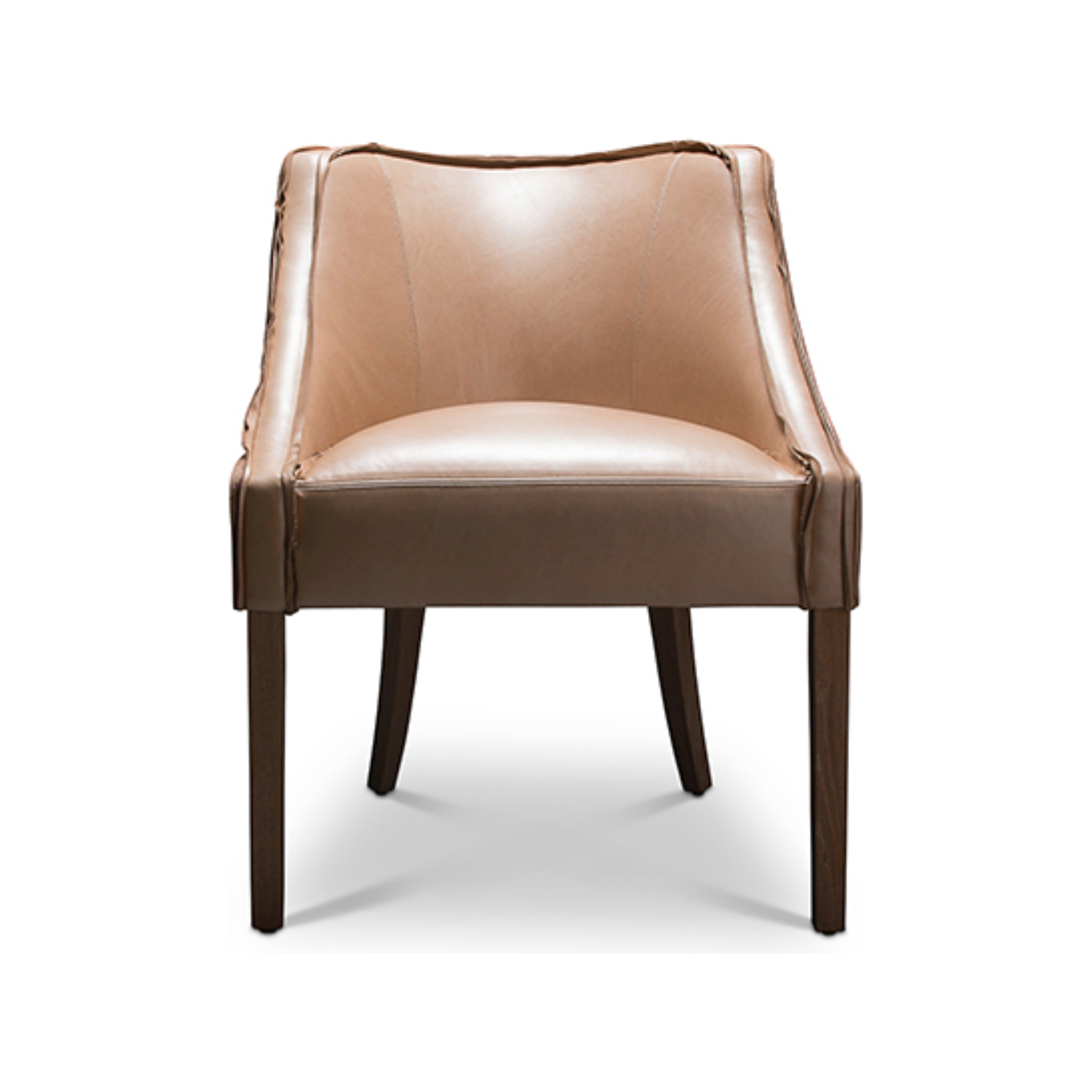 A Verellen best-seller, the Melvin Dining Chair features a tight back, tight seat, and double needle stitch detail. Custom leg finishes are available.   Upholstered and slipcovered available Double needle stitch Seat Details: Tight seat configuration, Foam down seat construction Back Details: Tight back configuration Leg Details: Exposed leg available, Custom finish