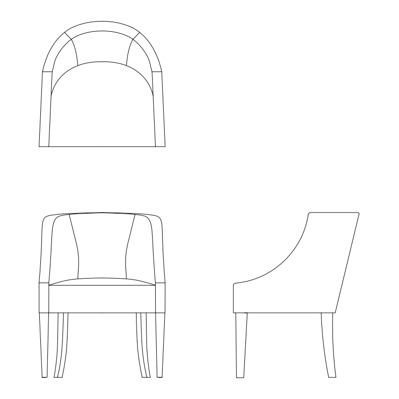 A Verellen best-seller, the Melvin Dining Chair features a tight back, tight seat, and double needle stitch detail. Custom leg finishes are available.   Upholstered and slipcovered available Double needle stitch Seat Details: Tight seat configuration, Foam down seat construction Back Details: Tight back configuration Leg Details: Exposed leg available, Custom finish