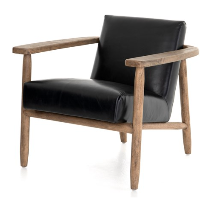 Featuring Arnett Chair by Four Hands at Amethyst Home. Textural cream boucle seating offers a sumptuous sit, with complementary wire-brushed parawood framing forming a slim U shape. Two posterior top-grain leather straps add a stylish finishing touch. Performance fabrics are specially created to withstand spills, stains, high traffic and wear, ensuring lon. Amethyst Home provides interior design, new home construction design consulting, vintage area rugs, and lighting in the Alpharetta metro area.