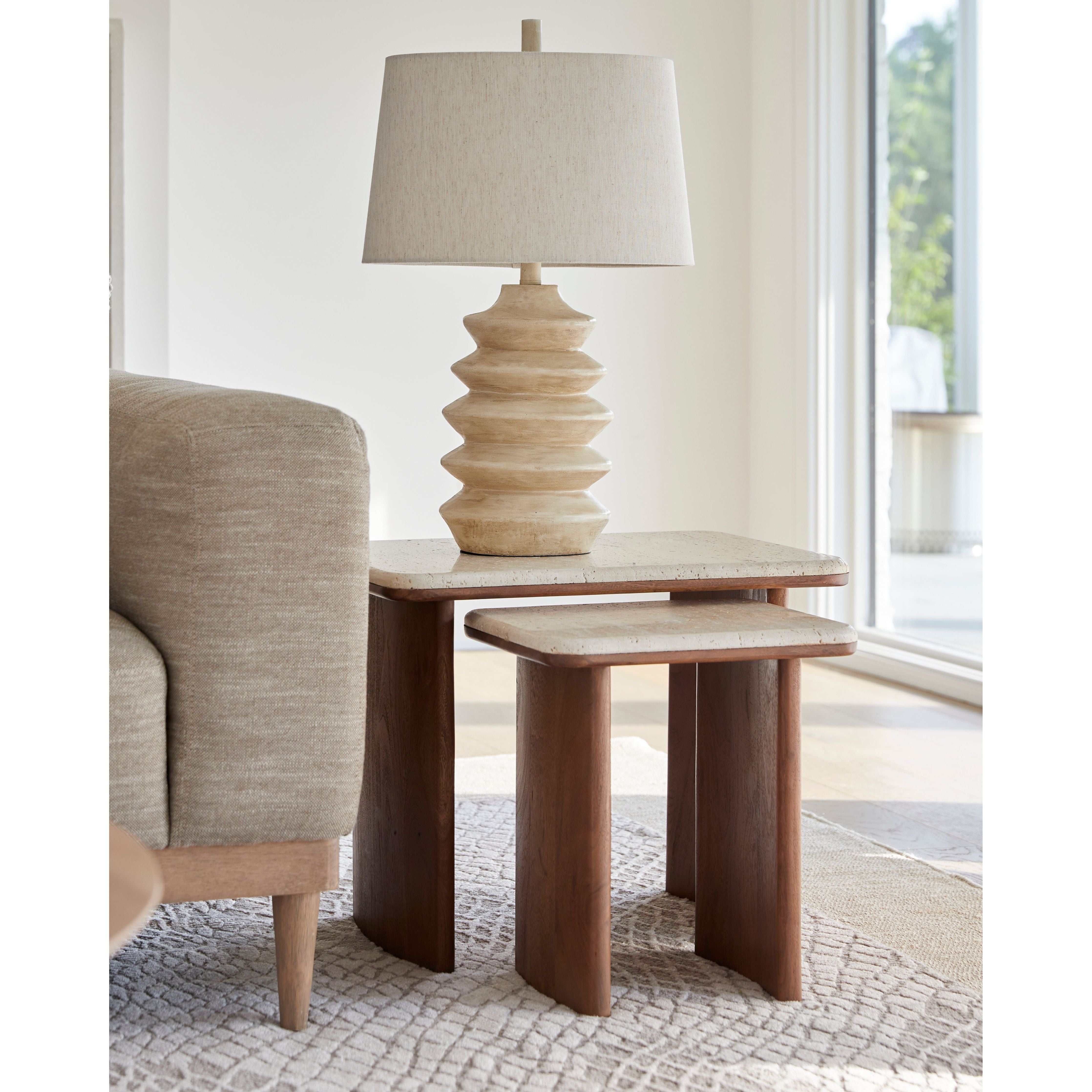End Table Amethyst Home provides interior design, new home construction design consulting, vintage area rugs, and lighting in the Austin metro area.