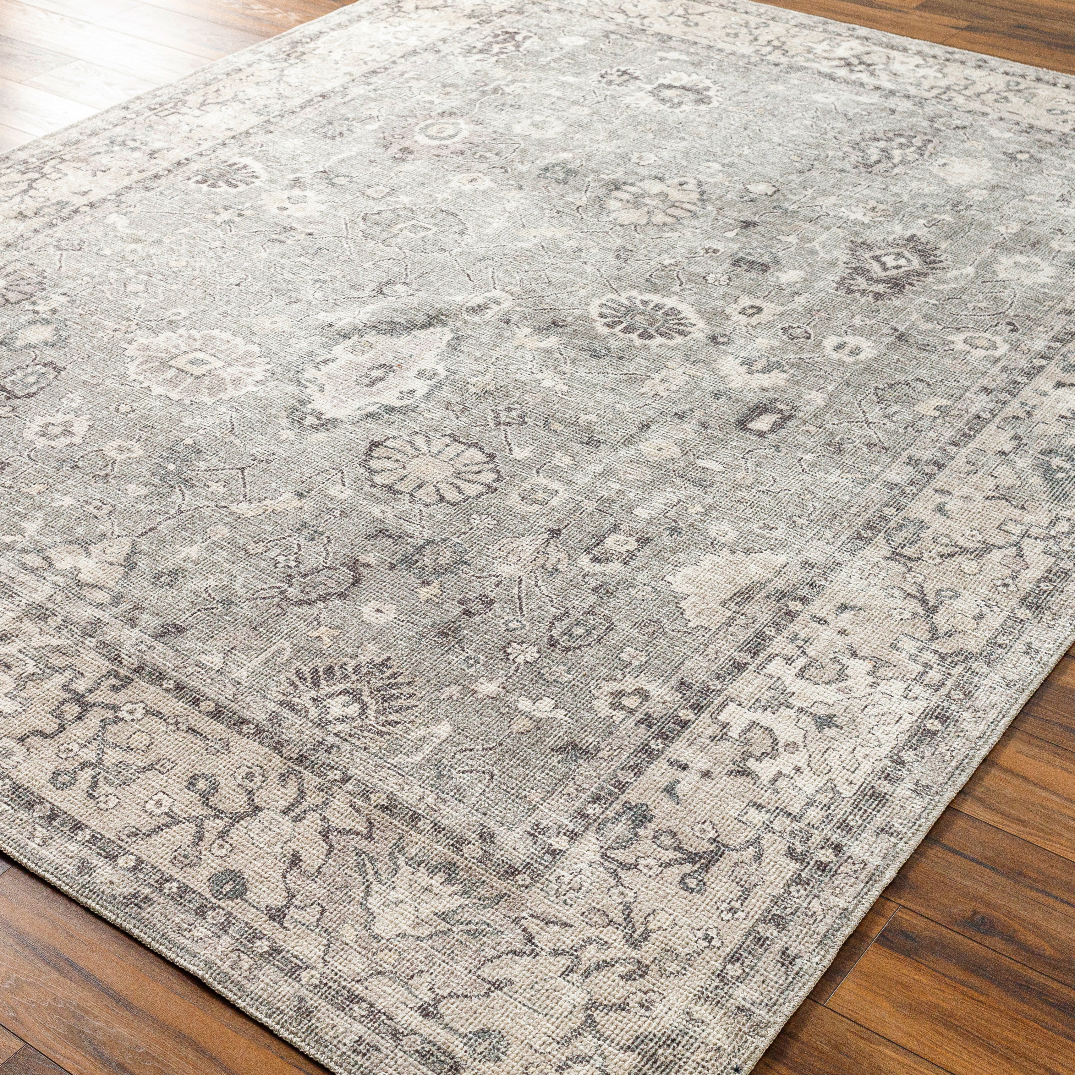 Featuring Becki Owens x Surya Davina Gray/Taupe Rug by Surya at Amethyst Home. Sink into the warmth and comfort of the Becki Owens x Surya Davina Gray/Taupe Rug. Featuring an inviting palette of gray and taupe tones, this rug is perfect for adding a touch of cozy sophistication to any room in your home.
100% PolyesterMachine Woven Medium PileThickness: 0.31". Amethyst Home provides interior design, new home construction design consulting, vintage area rugs, and lighting in the Portland metro area.