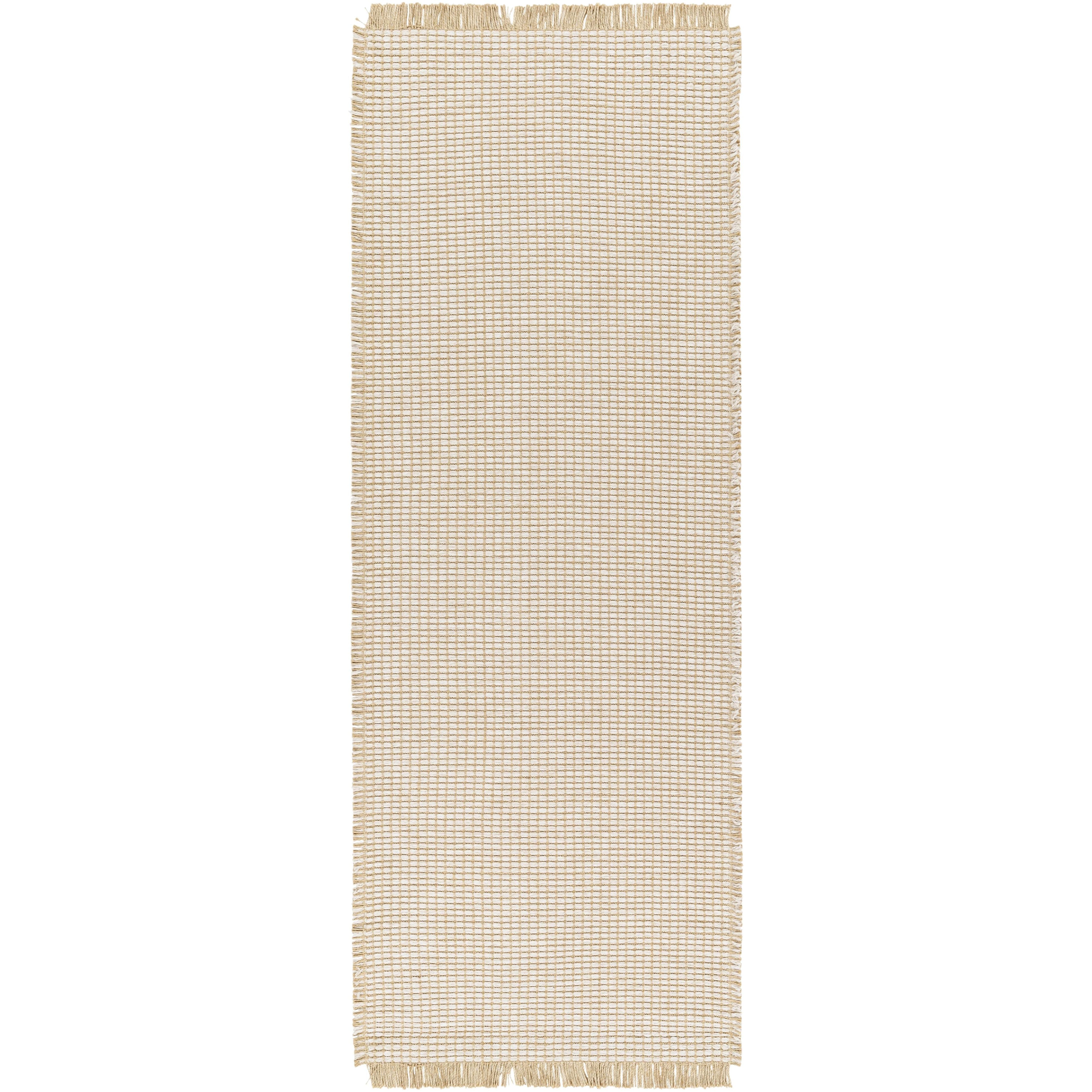 Featuring Becki Owens x Surya Kimi Light Beige Rug by Surya at Amethyst Home. This unique and exquisite Kimi area rug is a special collaboration piece from our Becki Owens x Surya line. The perfect addition to any space, this beautiful rug features a unique stitched design made of polypropylene and jute. Its main colors of natural and beige add a textura. Amethyst Home provides interior design, new home construction design consulting, vintage area rugs, and lighting in the Laguna Beach metro area.