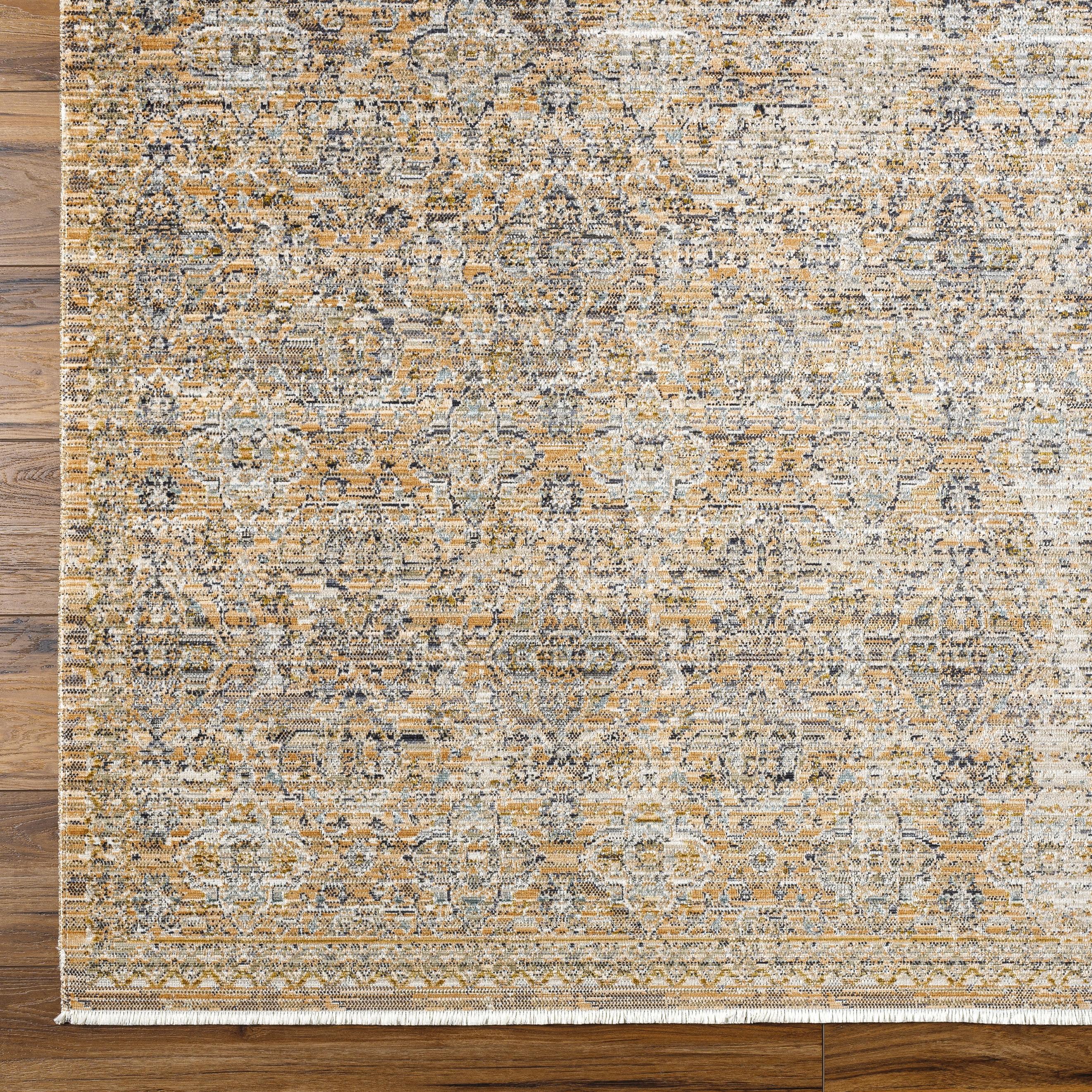 The Margaret area rug is the perfect addition to any room in your home. Designed as a special collaboration between Surya and Becki Owens, this stunning piece is sure to be the center of attention wherever it's placed. Its classic design features a distressed look of beautiful warm taupes and subtle touches of navy and gray. Amethyst Home provides interior design, new home construction design consulting, vintage area rugs, and lighting in the Park City metro area.